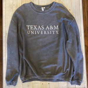 Chicka-D Texas A&M grey corded crewneck sweatshirt